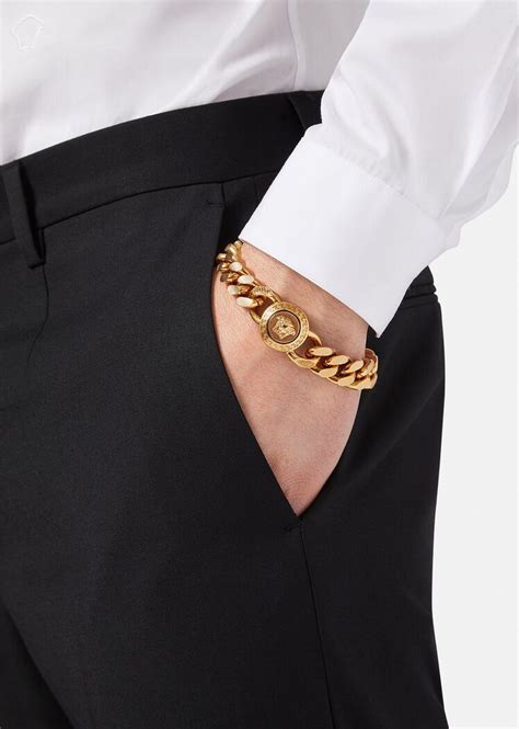 bracelet versace homme prix|versace necklace real gold.